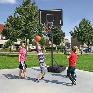 Costway Portable Kids Youth Basketball Hoop System Indoor Outdoor Basketball Goal w/ Fillable Base