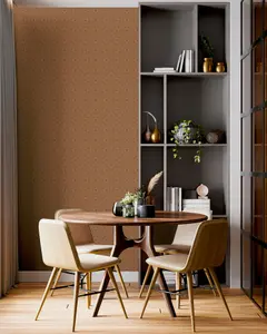 Hotel Luxe Symmetrical Chic Copper and Gold Wallpaper