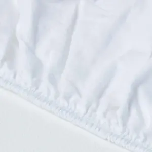 Homescapes White Linen Deep Fitted Sheet, Single