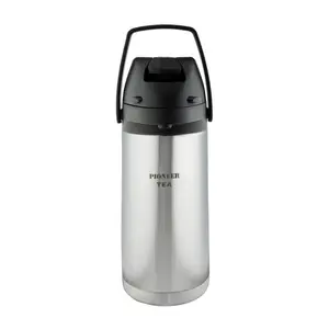 Pioneer Airpots Stainless Steel Tea Dispenser Conference Event Flask, 1.9 Litres, Silver