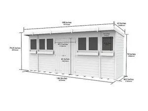 DIY Sheds 16x4 Pent Summer Shed Loglap