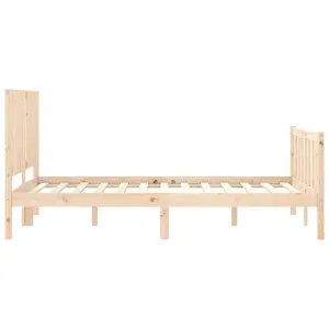 Berkfield Bed Frame with Headboard 120x200 cm Solid Wood