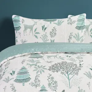 Smart Living Luxury Super Soft & Elegant Reversible Winter Woodland Duvet Cover with Pillowcase