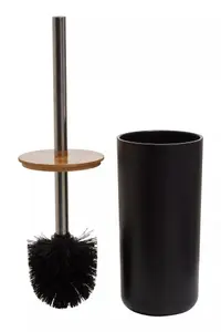 Maison by Premier Canyon Black Toilet Brush Holder