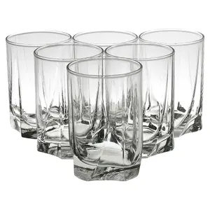 Queensway Home & Dining 250ml 6Pcs Tumbler Drinking Glasses Small Highball Water Whiskey Juice Cocktail Set