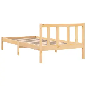 Berkfield Bed Frame Solid Wood Pine 90x190 cm Single