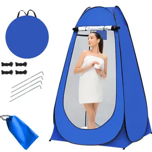 Pop-Up Privacy Tent Portable Outdoor Camping Shower Toilet Changing Room Hiking Blue