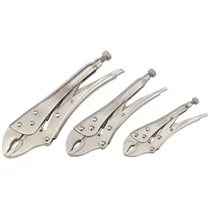 Draper Curved Jaw Self Grip Pliers Set 3 Piece 14040