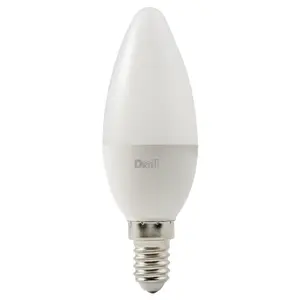 Diall 4.2W 470lm Frosted Candle Neutral white LED Light bulb