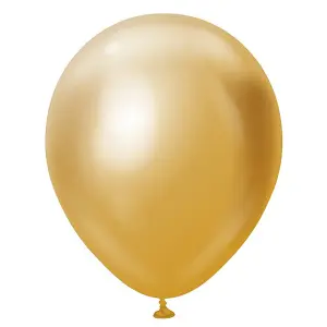 Kalisan Latex Mirror Balloons (Pack of 25) Gold (One Size)