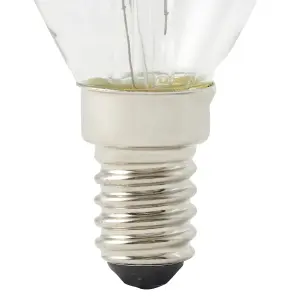 Diall E14 3.4W 470lm Clear Candle Warm white LED filament Light bulb