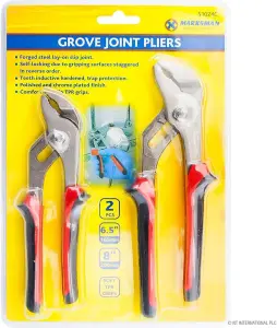 New Set Of 2 Grove Joint Plier Adjustable Water Pump Heavy Duty Wrench Tool Plumber