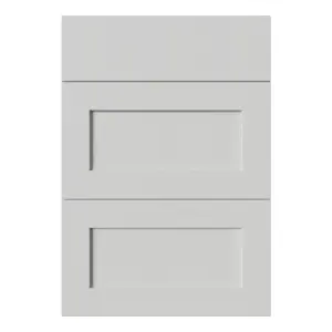 Tydeman Matt grey Shaker 3 drawer cabinet front (H)720mm (W)497mm (T)20mm