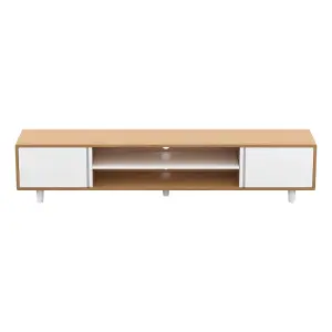 AVF Harbour Extra Wide 2m TV Stand Light Wood and White