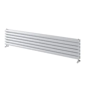 Kensington White Double Horizontal Radiator - 350x1500mm