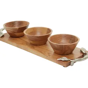 Interiors by Premier Vine Acacia Wood Serving Dish Set