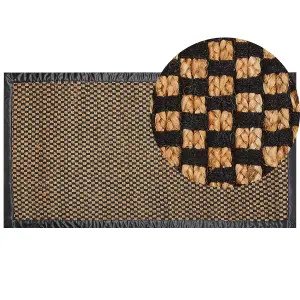 Jute Area Rug 80 x 150 cm Black and Beige GERCE