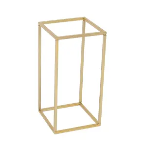 Metal Rectangular Flower Stand Pedestal Wedding Party Ornament 60cm (H)