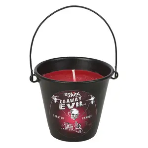 Something Different Go Away Evil Bucket Scented Candle Black (One Size)