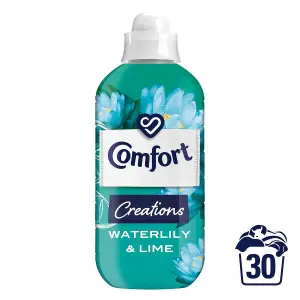 Comfort Fabric Conditioner Lasting Fragrance Waterlily & lime 900ml 30W, 4 Pack