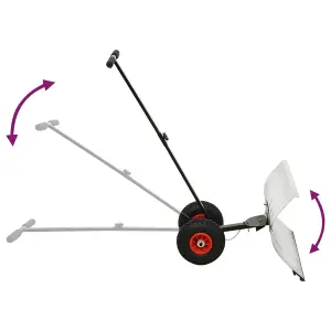 vidaXL Manual Snow Shovel with Wheels