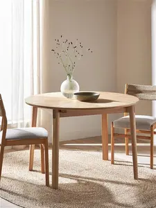 John Lewis Notch Round 4-6 Seater Extending Dining Table, Oak