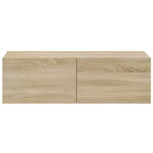 Berkfield Wall TV Cabinets 4 pcs Sonoma Oak 100x30x30 cm