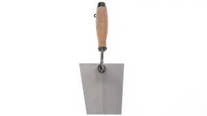 Toolty Bucket Trowel with Cork Handle 180mm Grinded Carbon Steel for Brickwork and Plastering Rendering Masonry DIY