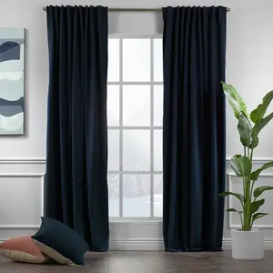 Extra Long & Extra Wide Decorative Curtain Single Panel Royal Blue / 140cm Width x 500cm Drop