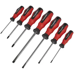 Premium 7 Pack S2 Steel Screwdriver Set with Soft Grip Handles