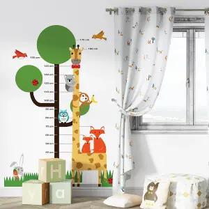 Walplus Animals Kids Measurment Zoo Children Nursery Wall Stickers Decal Mural 130X188Cm Kids Sticker PVC Multicoloured