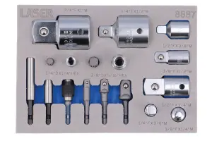 Laser Tools 8887 17pc Socket Adaptor Set