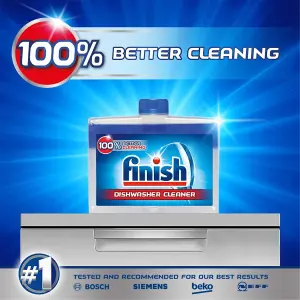 16 x Finish Dishwasher Cleaner 250ml Dual Action Clean Combat Grease & Limescale