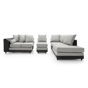 Dylan Large Corner Sofa Right Facing in Light Grey