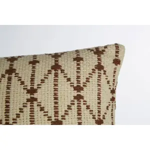 Beige Bosie Woven Split Diamond Cushion