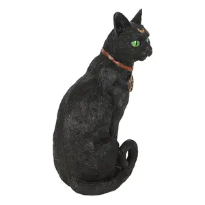 Something Different Sitting Black Cat Figurine Black (One Size)