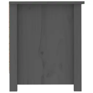 Berkfield Shoe Cabinet Grey 110x38x45.5 cm Solid Wood Pine