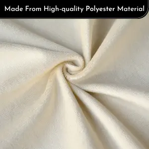 Ivory Velvet Backdrop Curtain Wrinkle-Free Polyester Fabric Background with Drapes, 3x3 Metres