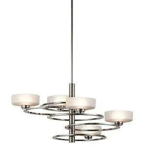 Luminosa Aleeka Multi Arm Chandelier 4 Light Classic Pewter Finish, G9