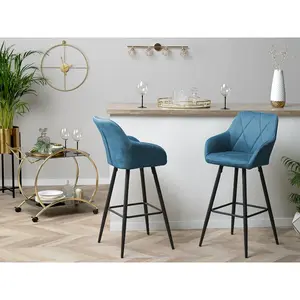 Maxman 11.02cm Bar Stool (Set of 2) Blue