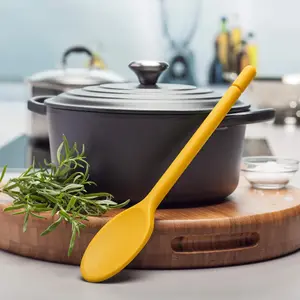 Zeal Traditional Silicone Cooking Spoon 30cm, Mustard