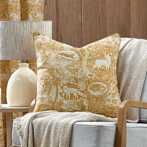 furn. Winter Woods Animal Chenille Feather Rich Cushion