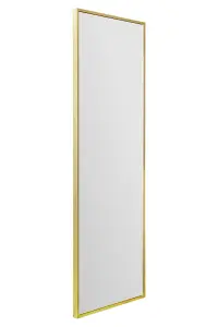 MirrorOutlet Artus - Gold Aluminium Edged Wall Mirror 47" X 16" (120CM X 40CM)