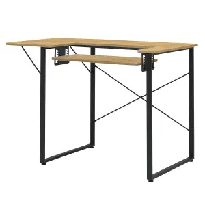 Dart Sewing Machine Table With Folding Top In Charcoal Black / Ashwood