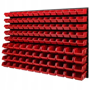 WALL MOUNTED TOOL PEG BOARD SET GARAGE STORAGE BINS WORKSHOP RACK SHED ORGANISER Model 9