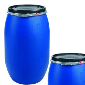 150 Litre Air Tight Blue Open Top Large Plastic Storage Keg Barrel Drum With Lid & Latch Ring