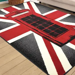 Phone Box Flag Print Rug - Texas