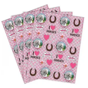 Creative Party Love My Horse Stickers (Pack of 120) Pink/White (One Size)