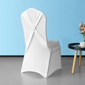 White Wing Style Chair Covers for Wedding - Pack of 10