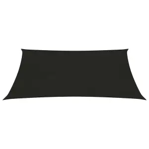 Berkfield Sunshade Sail 160 g/m2 Black 6x7 m HDPE